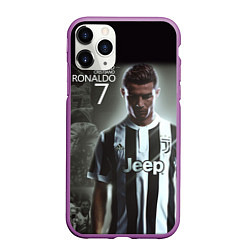 Чехол iPhone 11 Pro матовый RONALDO 7, цвет: 3D-фиолетовый