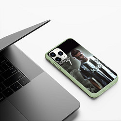 Чехол iPhone 11 Pro матовый RONALDO 7, цвет: 3D-салатовый — фото 2