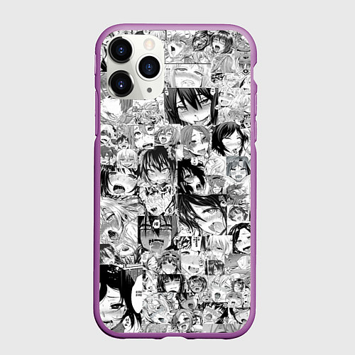Чехол iPhone 11 Pro матовый AHEGAO / 3D-Фиолетовый – фото 1