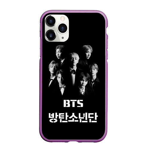 Чехол iPhone 11 Pro матовый BTS Group / 3D-Фиолетовый – фото 1