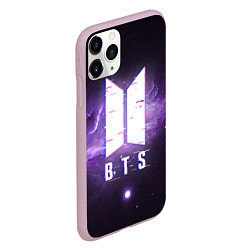 Чехол iPhone 11 Pro матовый BTS: Violet Space, цвет: 3D-розовый — фото 2