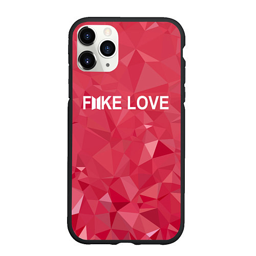 Чехол iPhone 11 Pro матовый BTS: Fake Love / 3D-Черный – фото 1
