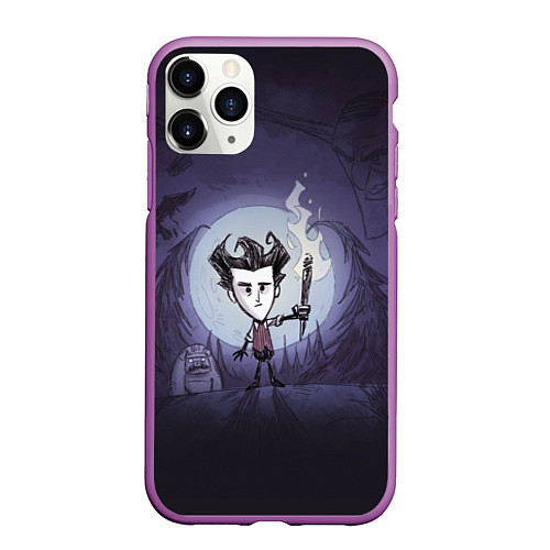 Чехол iPhone 11 Pro матовый Wilson under the moon / 3D-Фиолетовый – фото 1