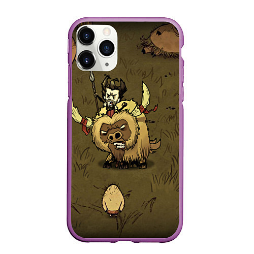 Чехол iPhone 11 Pro матовый Wild Wilson / 3D-Фиолетовый – фото 1