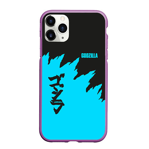 Чехол iPhone 11 Pro матовый GODZILLA / 3D-Фиолетовый – фото 1