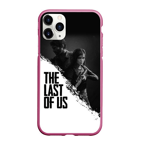 Чехол iPhone 11 Pro матовый The Last of Us: White & Black / 3D-Малиновый – фото 1