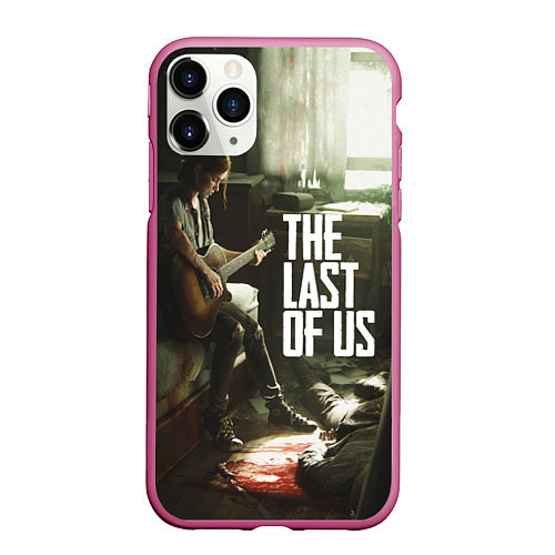 Чехол iPhone 11 Pro матовый The Last of Us: Guitar Music / 3D-Малиновый – фото 1