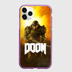 Чехол iPhone 11 Pro матовый DOOM: Soldier