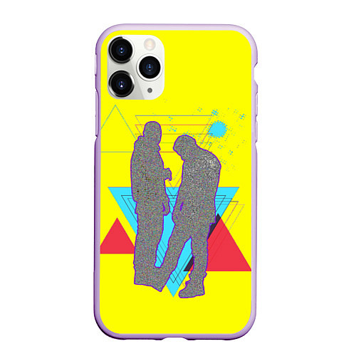 Чехол iPhone 11 Pro матовый HammAli & Navai: Yellow Style / 3D-Сиреневый – фото 1