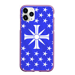 Чехол iPhone 11 Pro матовый Far Cry 5: Blue Cult Symbol, цвет: 3D-фиолетовый