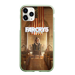 Чехол iPhone 11 Pro матовый Far Cry 5, цвет: 3D-салатовый
