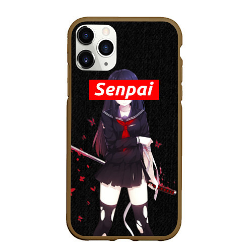 Чехол iPhone 11 Pro матовый Senpai Assassin / 3D-Коричневый – фото 1