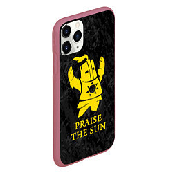 Чехол iPhone 11 Pro матовый Praise The Sun, цвет: 3D-малиновый — фото 2