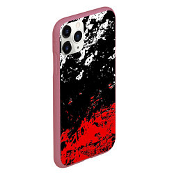 Чехол iPhone 11 Pro матовый Брызги красок, цвет: 3D-малиновый — фото 2