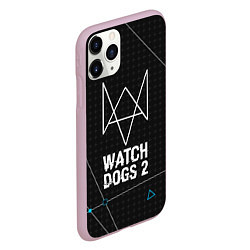 Чехол iPhone 11 Pro матовый Watch Dogs 2: Tech Geometry, цвет: 3D-розовый — фото 2