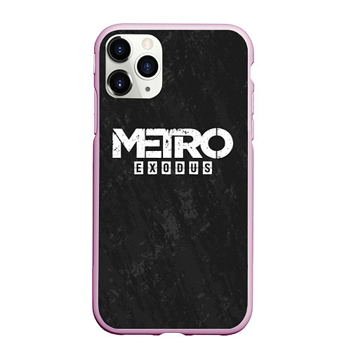 Чехол iPhone 11 Pro матовый Metro Exodus: Space Grey / 3D-Розовый – фото 1