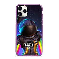 Чехол iPhone 11 Pro матовый Fortnite: Space Rainbow, цвет: 3D-фиолетовый