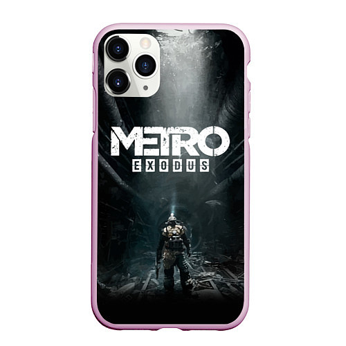 Чехол iPhone 11 Pro матовый Metro Exodus / 3D-Розовый – фото 1