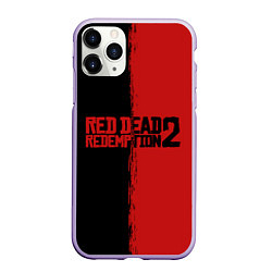 Чехол iPhone 11 Pro матовый RDD 2: Black & Red, цвет: 3D-светло-сиреневый