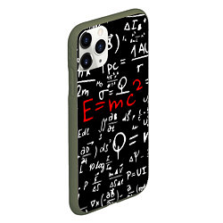 Чехол iPhone 11 Pro матовый E=mc2: Black Style, цвет: 3D-темно-зеленый — фото 2