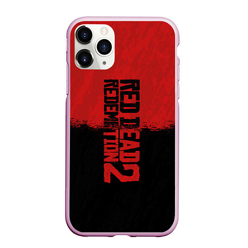 Чехол iPhone 11 Pro матовый RDD 2: Red & Black / 3D-Розовый – фото 1