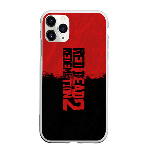 Чехол iPhone 11 Pro матовый RDD 2: Red & Black / 3D-Белый – фото 1
