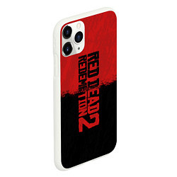 Чехол iPhone 11 Pro матовый RDD 2: Red & Black, цвет: 3D-белый — фото 2