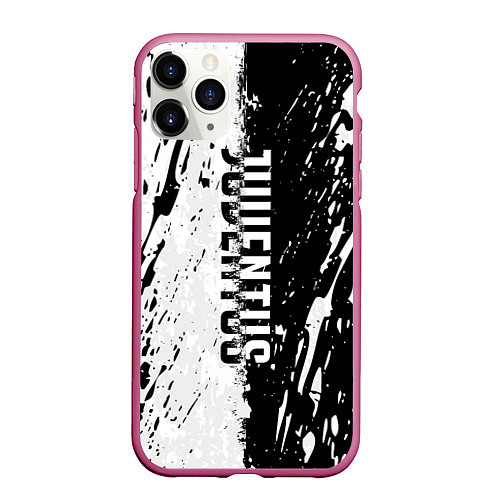 Чехол iPhone 11 Pro матовый JUVENTUS BIANCONERI / 3D-Малиновый – фото 1