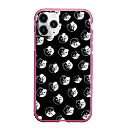 Чехол iPhone 11 Pro матовый MONOKUMA, цвет: 3D-малиновый