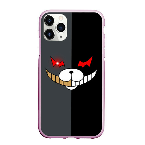 Чехол iPhone 11 Pro матовый KUROKUMA x MONOKUMA / 3D-Розовый – фото 1