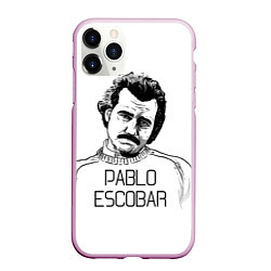 Чехол iPhone 11 Pro матовый Pablo Escobar, цвет: 3D-розовый