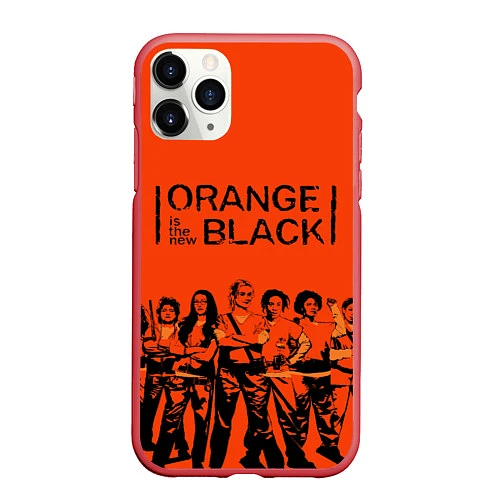 Чехол iPhone 11 Pro матовый ORANGE IS THE NEW BLACK / 3D-Красный – фото 1