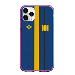 Чехол iPhone 11 Pro матовый Fallout: Vault 101, цвет: 3D-фиолетовый