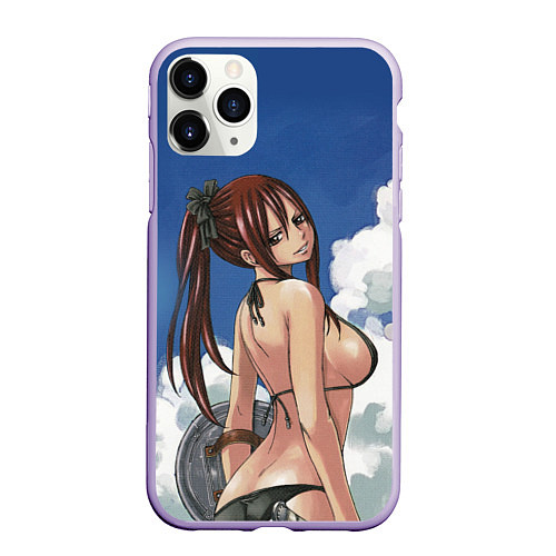 Чехол iPhone 11 Pro матовый Fairy Tail / 3D-Светло-сиреневый – фото 1