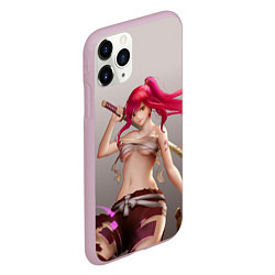 Чехол iPhone 11 Pro матовый Fairy Tail Red Erza Scarlet, цвет: 3D-розовый — фото 2