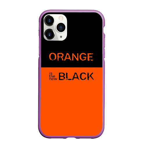 Чехол iPhone 11 Pro матовый Orange Is the New Black / 3D-Фиолетовый – фото 1