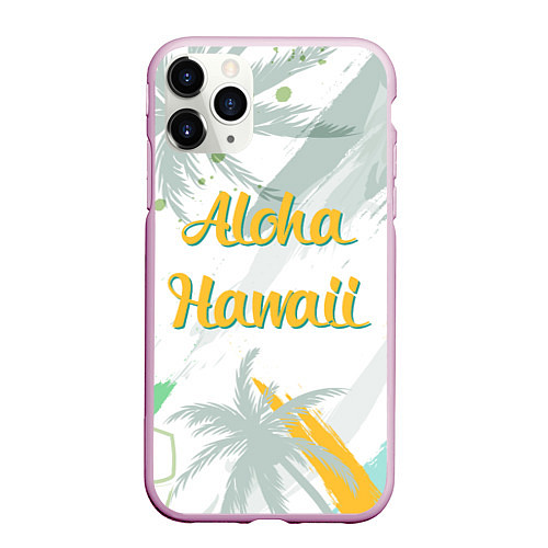 Чехол iPhone 11 Pro матовый Aloha Hawaii / 3D-Розовый – фото 1