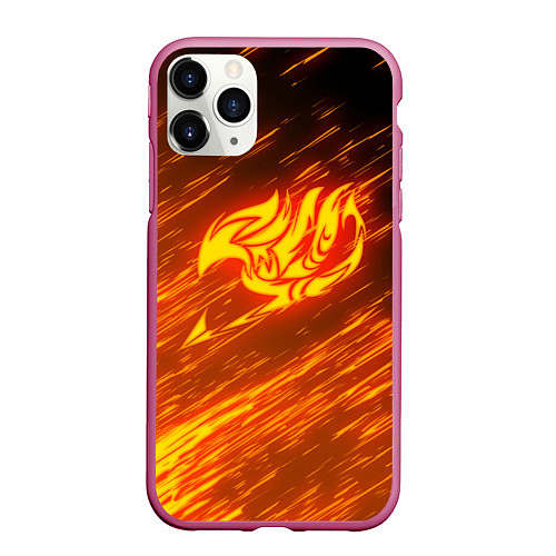 Чехол iPhone 11 Pro матовый NATSU DRAGNEEL / 3D-Малиновый – фото 1