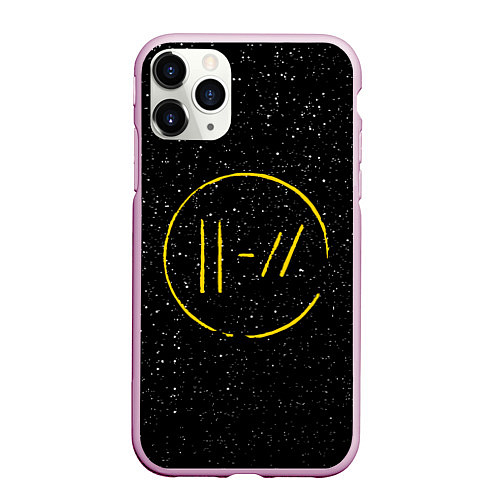 Чехол iPhone 11 Pro матовый TOP: Black Space / 3D-Розовый – фото 1