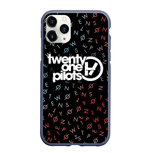 Чехол iPhone 11 Pro матовый 21 Pilots: English Alphabet / 3D-Серый – фото 1