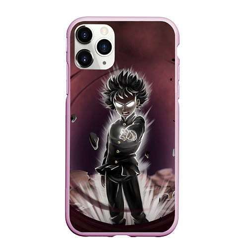 Чехол iPhone 11 Pro матовый Mob Psycho 100 / 3D-Розовый – фото 1