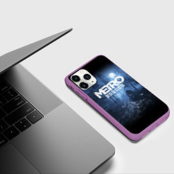 Чехол iPhone 11 Pro матовый Metro Exodus: Dark Moon, цвет: 3D-фиолетовый — фото 2