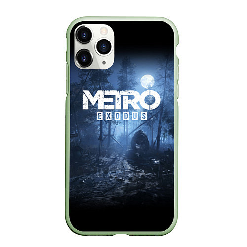 Чехол iPhone 11 Pro матовый Metro Exodus: Dark Moon / 3D-Салатовый – фото 1