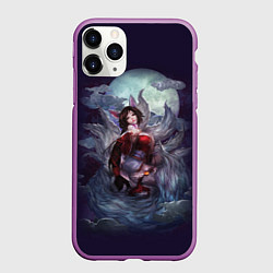 Чехол iPhone 11 Pro матовый Ahri the Nine-Tailed Fox, цвет: 3D-фиолетовый