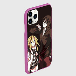 Чехол iPhone 11 Pro матовый Angels of Death, цвет: 3D-фиолетовый — фото 2