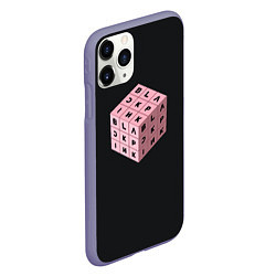 Чехол iPhone 11 Pro матовый Black Pink Cube, цвет: 3D-серый — фото 2