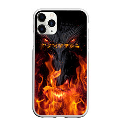 Чехол iPhone 11 Pro матовый TES: Flame Wolf