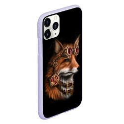 Чехол iPhone 11 Pro матовый Королевский лис, цвет: 3D-светло-сиреневый — фото 2