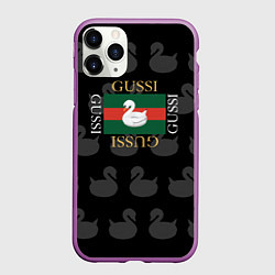 Чехол iPhone 11 Pro матовый GUSSI: Little Style, цвет: 3D-фиолетовый
