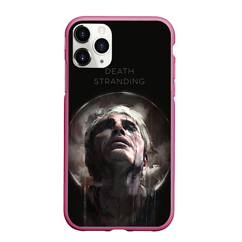 Чехол iPhone 11 Pro матовый Death Stranding: Mads Mikkelsen / 3D-Малиновый – фото 1